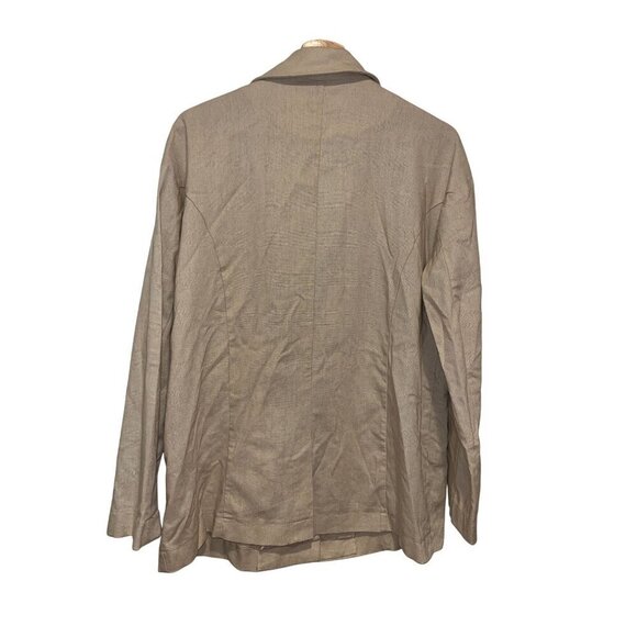 Princess Polly Womens XS/S Blazer Beige Linen Blend - Picture 5 of 8